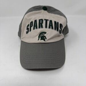 Michigan State Spartans Hat Cap Strap Back Mens One Size Gray NCAA Basketball